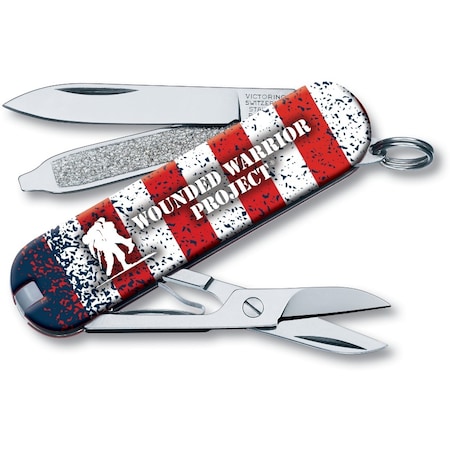 Swiss Army Brands Victorinox Classic Sd, American Flag With Wwp Logo VIC-55370.US2